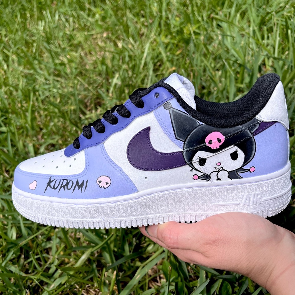 Kuromi Air Force 1 Nike Shoes Youth Sizes - Picture 4 of 8